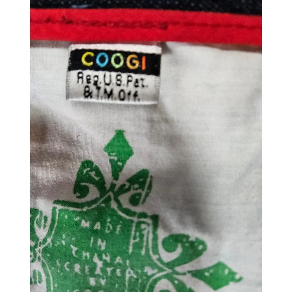 Coogi Denim Jorts Mens 36 Dark Wash Embroidered Baggy Skater Hip Hop Streetwear